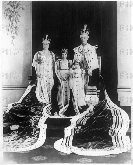 with the princesses Elizabeth and Margaret.