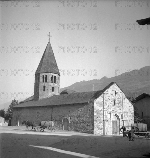 St. Pierre de Clages church around 1950.