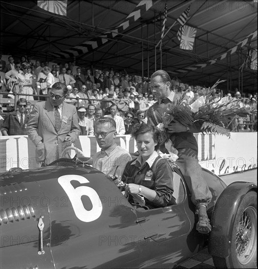 Paul Glauser, champion of GP in Lausanne 1949