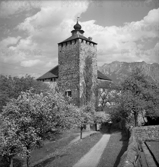 Werdenberg Castle, around 1956.