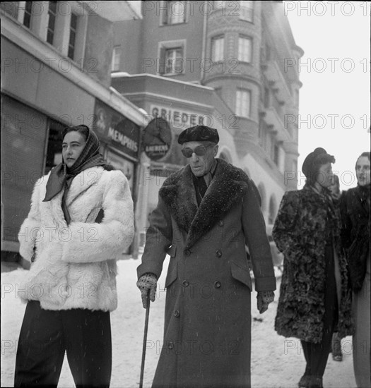 Don Jacobo Fitz-James Stuart y Falco, Duke of Berwick and Alba; St. Moritz 1947.