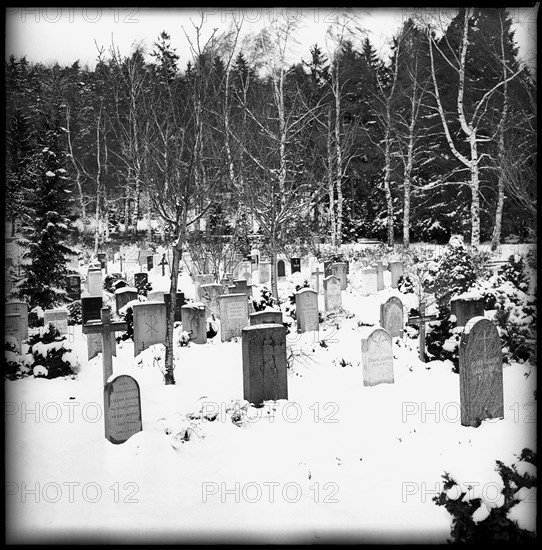 James Joyce, tombstone at Zurich-Fluntern cemetary; ca. 1942.