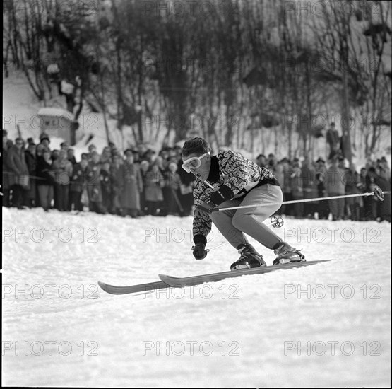 Josl Riederer, Austrian skier, 1958.