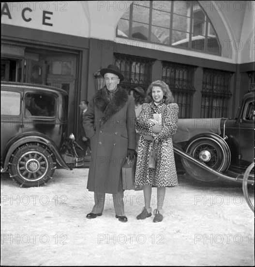 Jacobo Fitz-James Stuart y Falco, Duke of Berwick and Alba. St. Moritz 1946