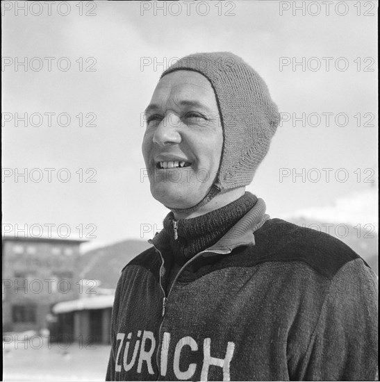 Speed skater Jakob Altenburger, ca. 1947