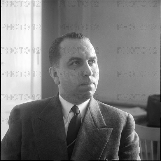 Oskar Etter, president of School Authority Zurich, 1955.