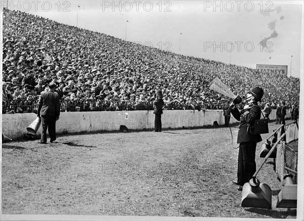 International match England - Switzerland, London, 1946: Policemen, Bobbies .