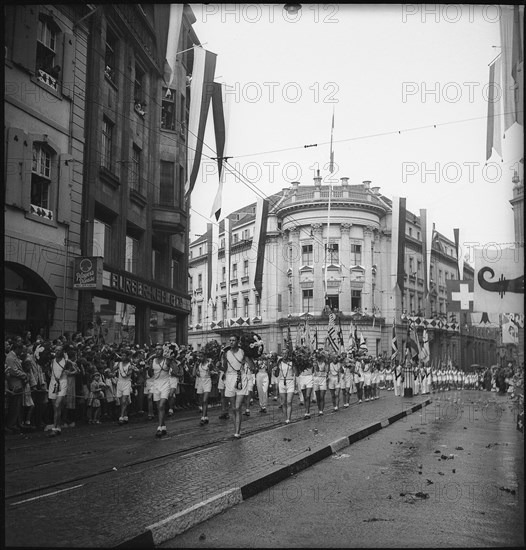 Gymnastics club at the commemoration 500 years Battle of St. Jakob an der Birs, Basle 1944.