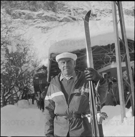 Anton Julen, skiing teacher in Zermatt ca. 1957.