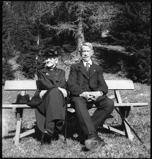 Jenny-Trümpy couple, diamond wedding in Davos 1944