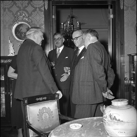 Ludwig Erhard, Karl Kobelt, Rodolphe Rubattel in Berne 1953.