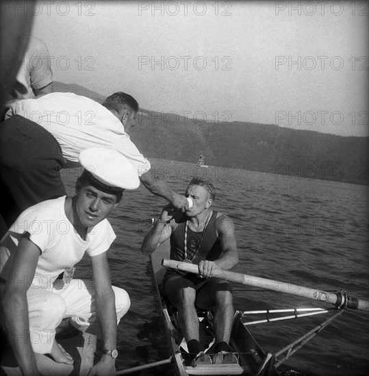 Rome 1960: Oleg Golowanow with Ovomaltine.