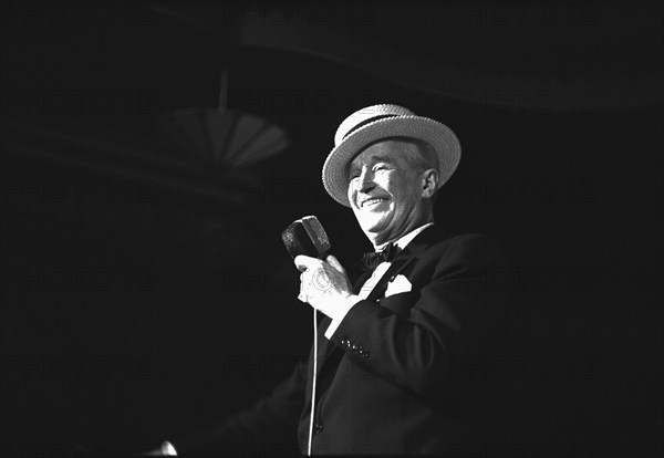 Maurice Chevalier at Palace Hotel, Gstaad 1962 .