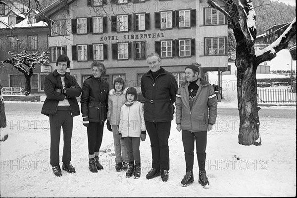 Northern Ireland prime minister James Chichester-Clark, vacation in Gstaad 1971.