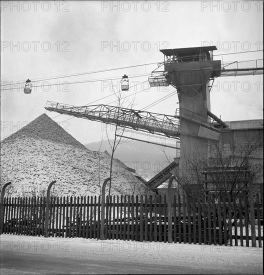 Cement and lime plant in Rekingen AG 1950.