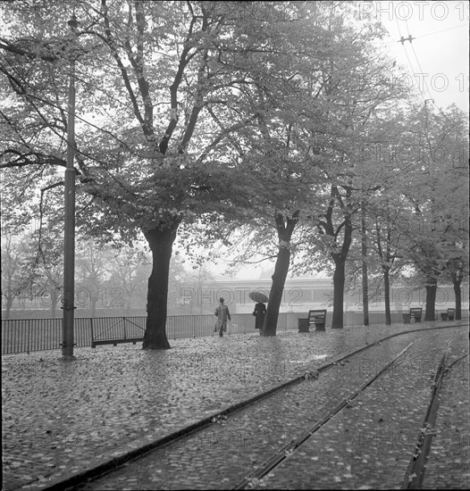 Autumn mood in the town 1947.