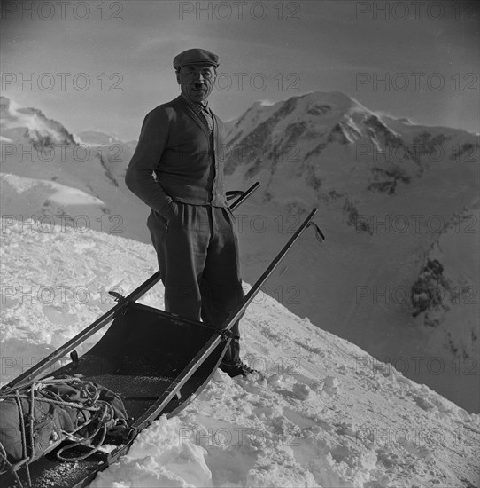 Mountain guide Alfred Aufdenblatten, Zermatt ca. 1957.