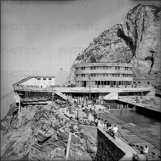 Excursionist near the new built Pilatus restaurant  1964.