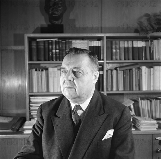 Politician Ernst Vaterlaus, Zurich 1959.