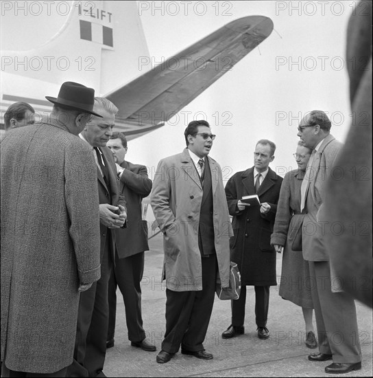 Indonesian diplomat Des Alwi, arrival in Geneva 1958.