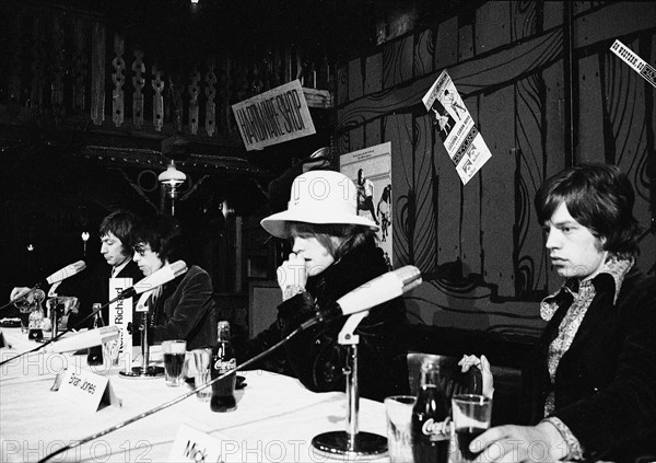 The Rolling Stones in Zurich 1967; press conference at Hazyland.