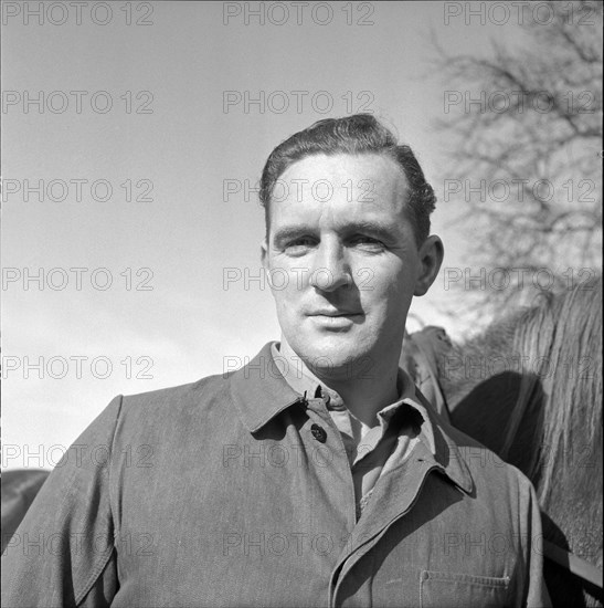 Author and farmer Albert-Louis Chappuis , Vulliens 1957.