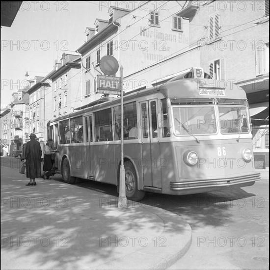 Bus Stop at the Langstrasse, 1953