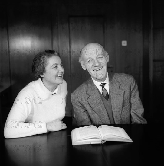 Georg Gautschi, founder of Dolder skating rink with his wife