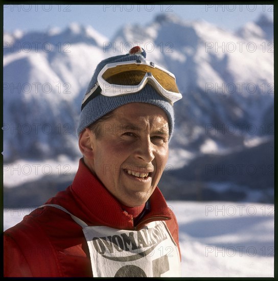 Racing skier Adolf Mathis, 1963