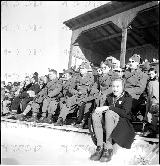 Spectators watching figure skating