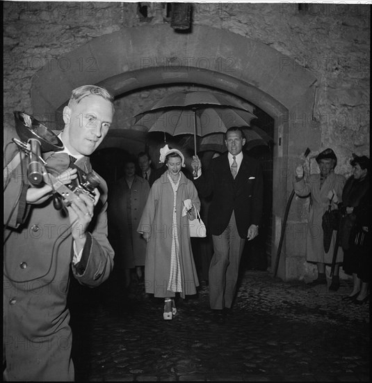 Princess Margaret visits Castle Chillon, 1949