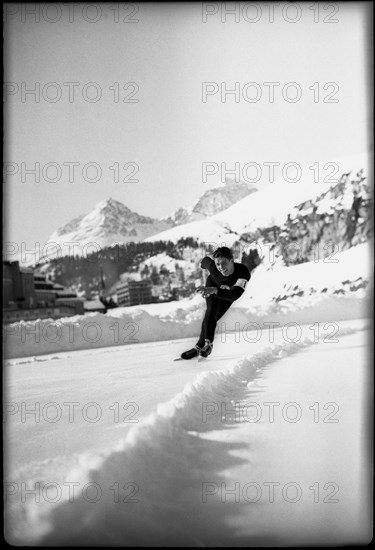 Speed-skater Hanspeter Vogt, ca. 1955