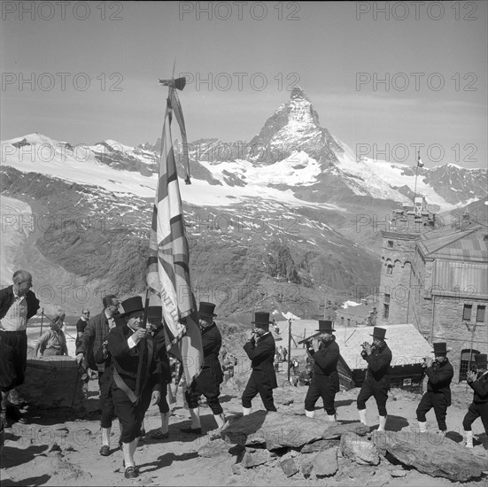 An official reception and press conference for The Year of the Alps and the 100th anniversary of the first ascent of the Matterhorn under the patronage of the Swiss National Tourist Office.