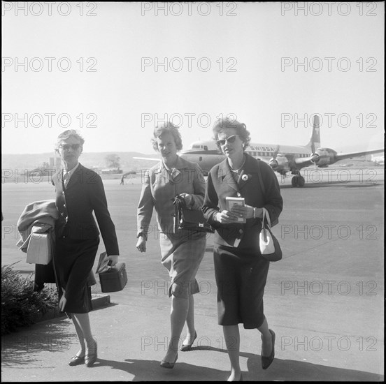 Princess Margrethe of Denmark (c) in Kloten, 1959