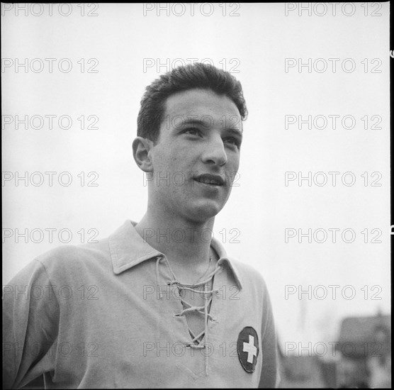 Francesco Chiesa, soccer player, around 1955