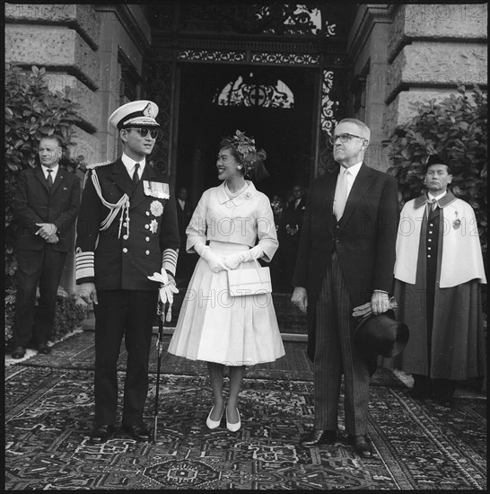 State visit of King Bhumibol of Thailand, Sirikit, Max Petitpierre, 1960