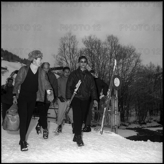 King Bhumibol of Thailand in Gstaad, 1961