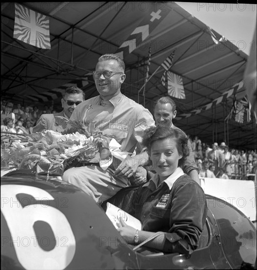 Paul Glauser, champion of GP in Lausanne 1949