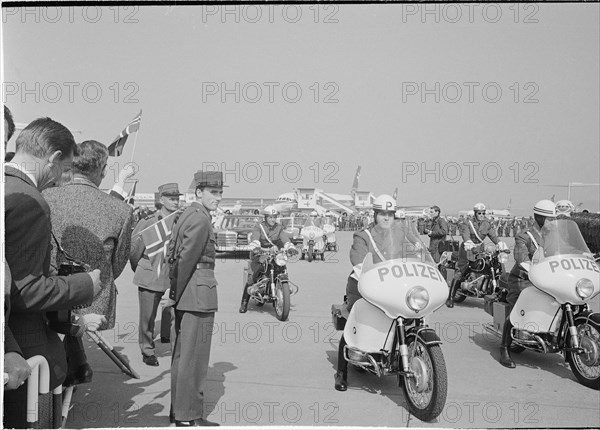 Police escort for King Olav of Norway, Kloten 1968