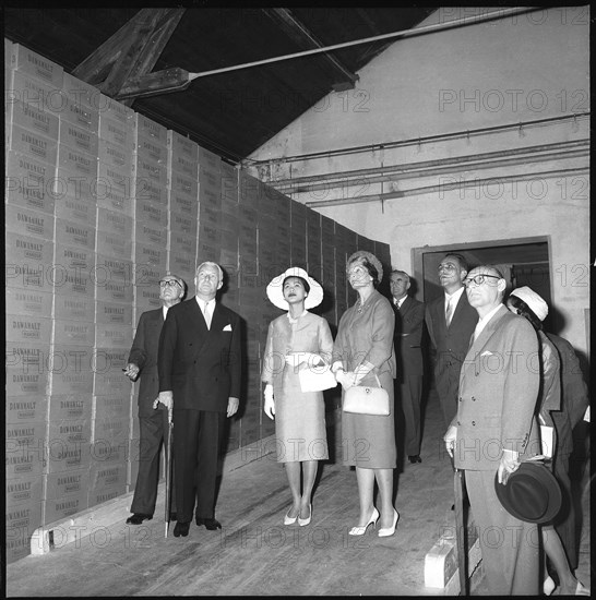 Queen Sirikit of Thailand visiting Wander AG, 1960