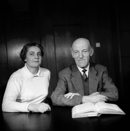 Georg Gautschi, founder of Dolder skating rink with his wife