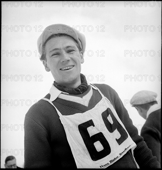 Skier Fernand Grosjean, 1947