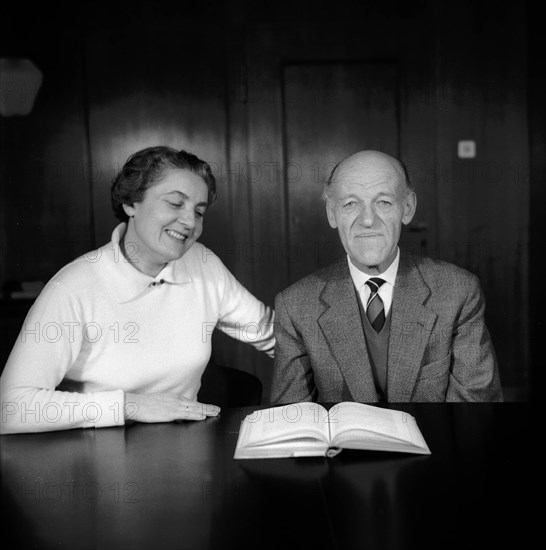 Georg Gautschi, founder of Dolder skating rink with his wife