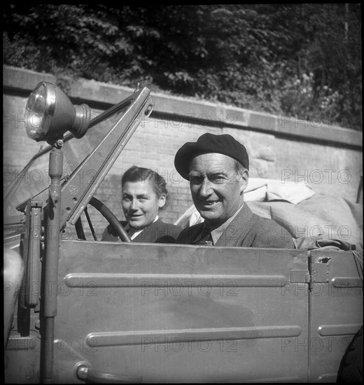 Hugo Adolf Bernatzik, African explorer with his wife 1950