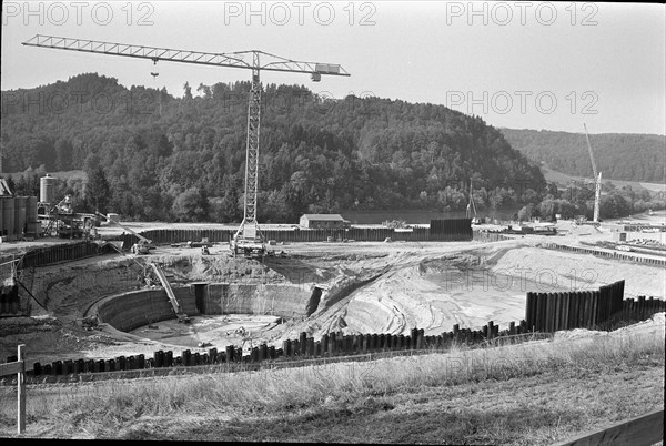 Excavation for the nuclear powerplant Mühleberg 1967