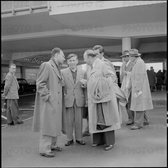 Mordechai Oren, leader of the Socialist party of Israel Mapam after his discharge, Zurich 1956