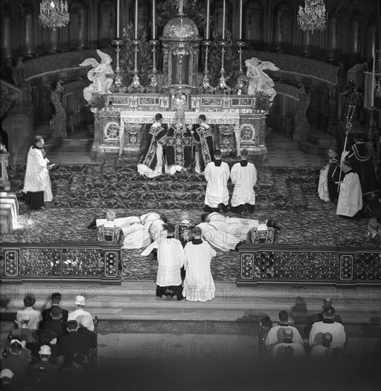 Ordination at the St. Urseren cathedral in Solothurn 1958