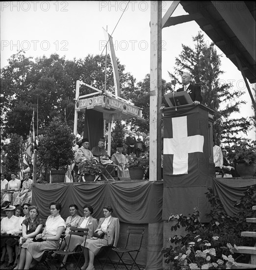 Catholics' Day at the amphitheater in Windisch 1953: Address of Federal Conciler Joseph Escher