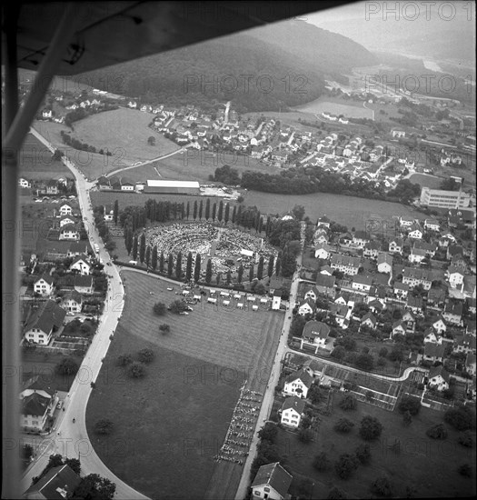 Catholics' Day at the amphitheater in Windisch 1953