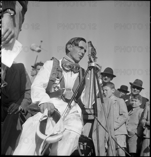 Parachutist Willy Ammann ca. 1950